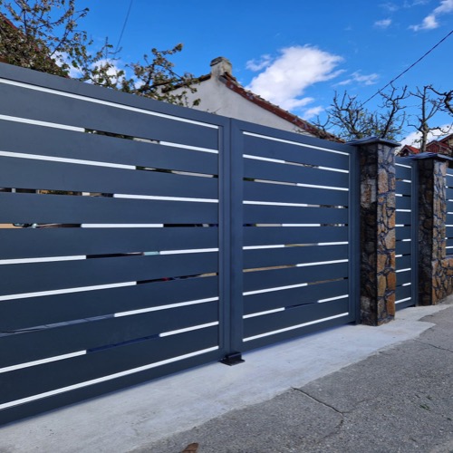 Clôture en aluminium - RAL 7016/9006